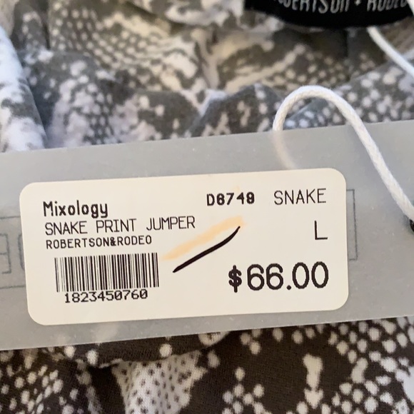 NWT Snake print strapless jumpsuit - Picture 4 of 5